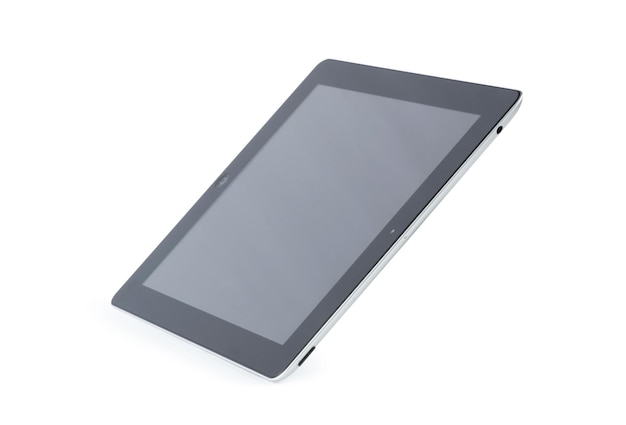 Touch screen tablet computer with blank screen Isolated on white