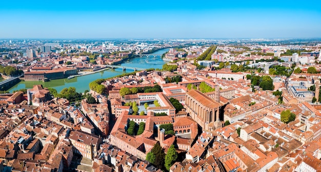 Toulouse aerial panoramic view France