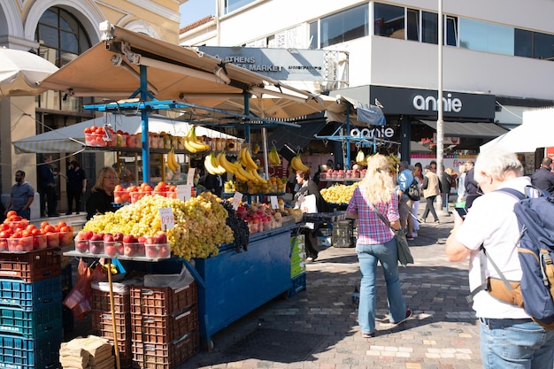 Tourism is a decisive sector of hope for Greek economy. Athenians and tourists in Monastiraki Square