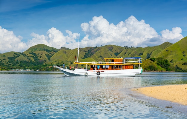 Tourist Boats At The Coast of Kelor Island