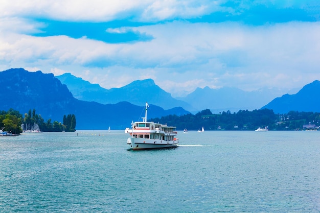 Tourist cruise boat Lucerne Lake