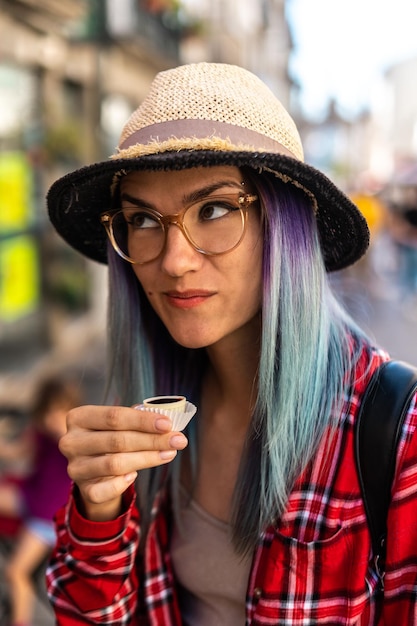 Tourist drink ginja traditional portuguese cherry liqueur