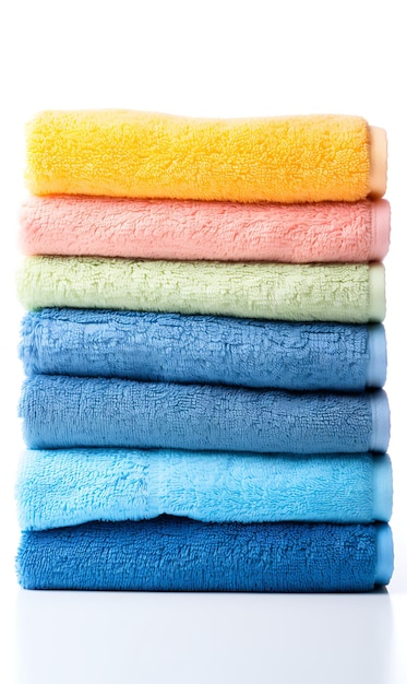 Towels isolated on white background