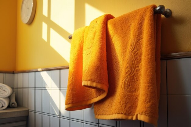 Towels prepared for guest use