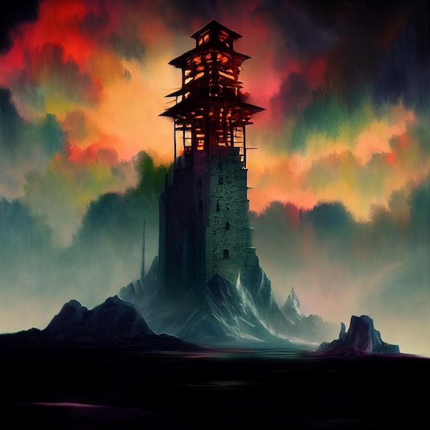 The tower of broken dreams painting