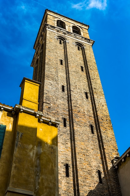 Tower of the church San Canciano in Venice, Italy