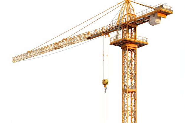 Photo tower crane isolated in transparent background