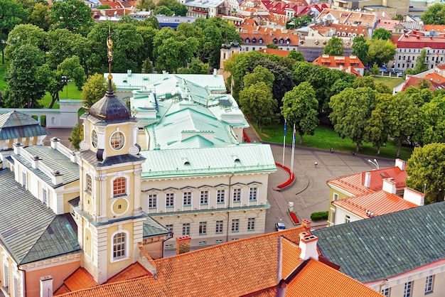 Tower of Observatory of Vilnius University and Presidential Palace, Vilnius, Lithuania.