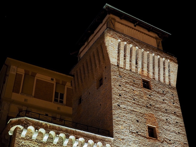 Tower of Settimo at night