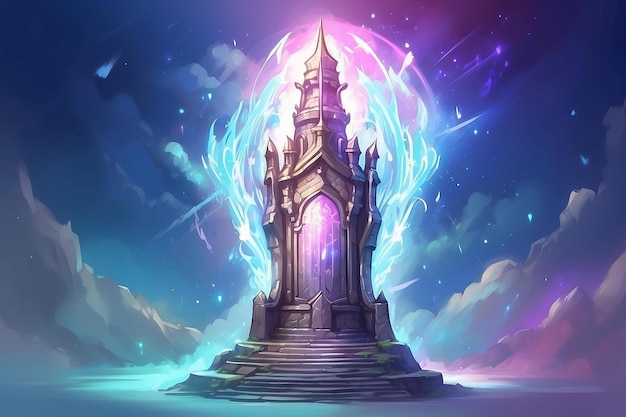 Tower Shield with magical aura