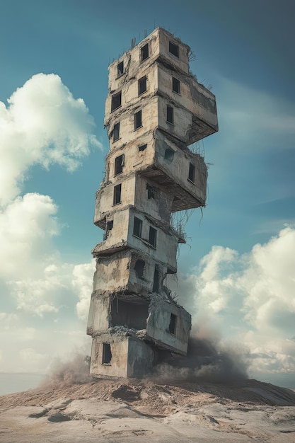 A tower that collapses just before completion highlights the fine line between success and failure in business