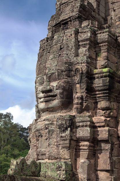 Towers of Bayon Temple in Angkor Wat.Cambodia