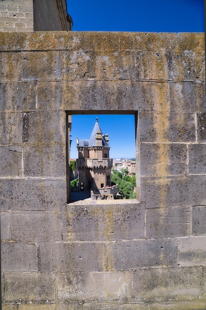 town of Olite in Navarre valley of the baztan Spain