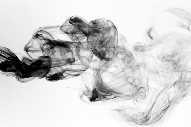 Toxic fumes movement on a white background.