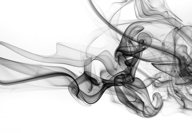 Toxic smoke movement on white background, fire design