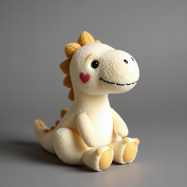 Photo a toy dinosaur with a heart on its head