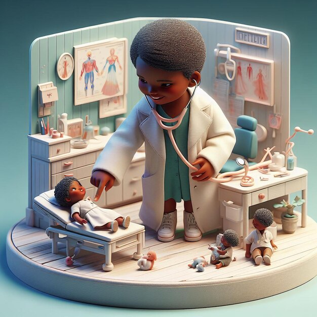 a toy of a doll with a doctor on the front