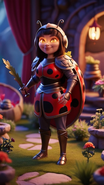 Photo a toy figurine with a sword in her hand is shown