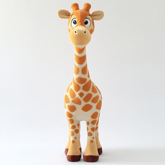 Photo a toy giraffe with a giraffe face and a brown mane