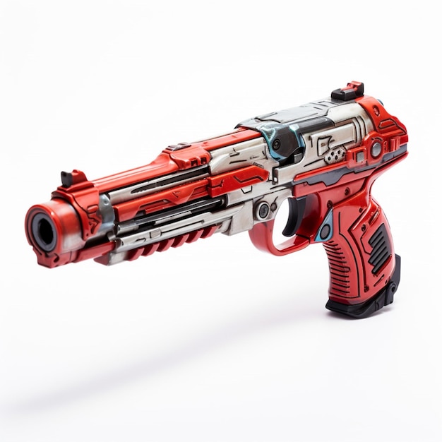 Toy gun with white background high quality ultra hd