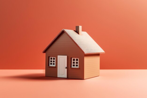 A toy house sitting on top of a table