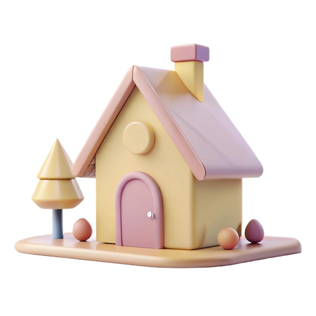 a toy house with a small house on the front