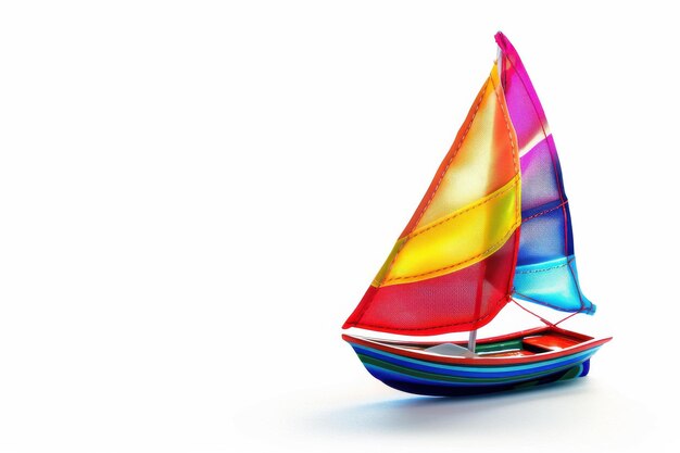 Toy Sailboat Isolated In Transparent Background