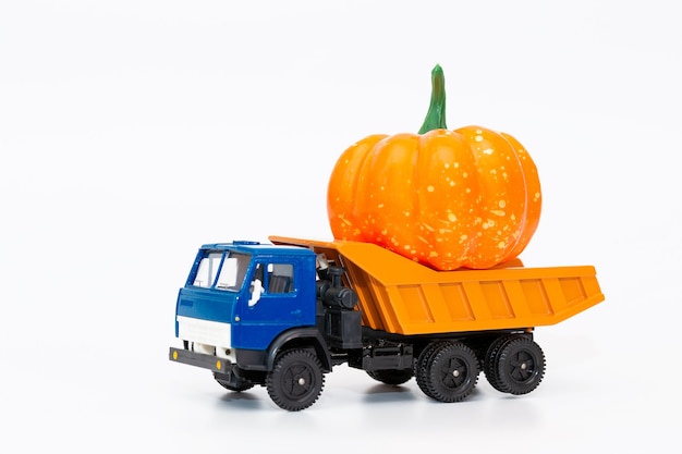 a toy truck and food delivery