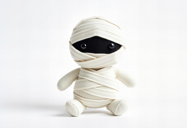 Photo a toy with a bandage wrapped around it and a bandage around it