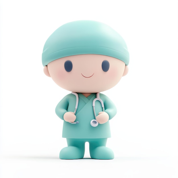 Photo a toy with a blue cap and a stethoscope