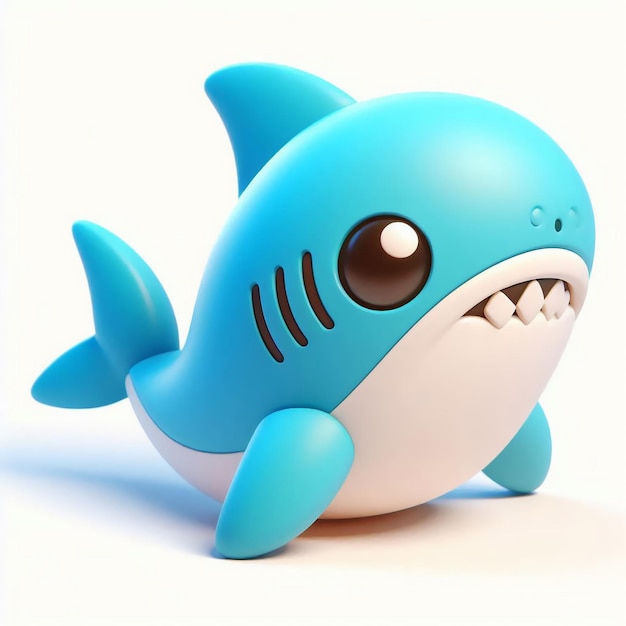 a toy with a shark on its face and the bottom half of it