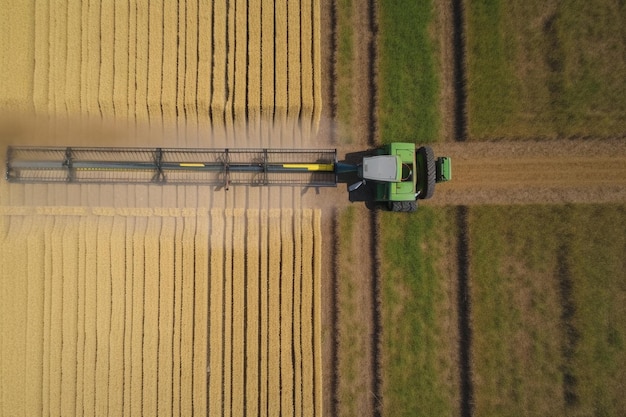 A tractor is spraying a field with a tractor.