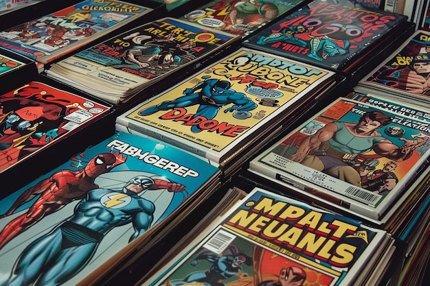 Photo trading comic books for value ar generative ai