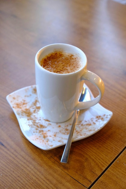 Traditinal Turkish drink, Sahlep, milky hot drink.