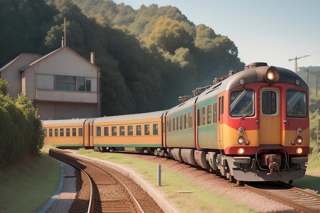 Traditional ancient train transportation travel photography background wallpaper locomotive