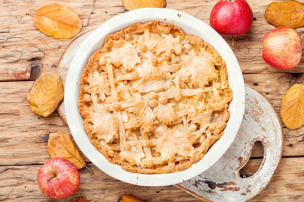 Traditional apple pie.