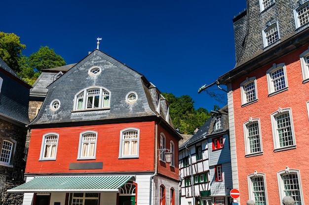 Traditional architecture of monschau in north rhinewestphalia germany