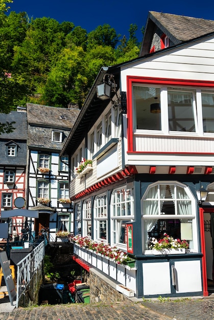 Traditional architecture of monschau in north rhinewestphalia germany