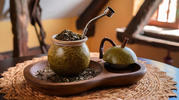 Traditional argentina yerba mate tea