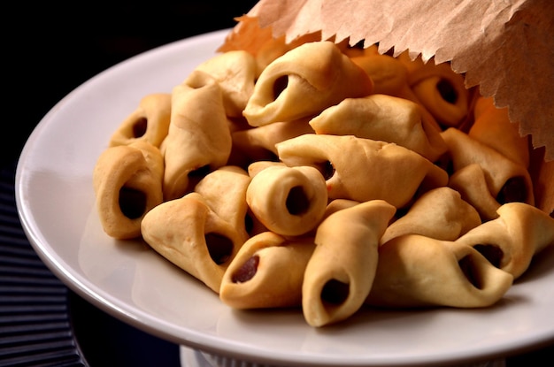 traditional Brazilian food pinch biscuit served on the plate