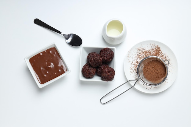 Traditional brazilian sweet Brigadeiro brazilian Chocolate candy