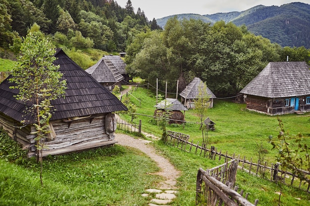 Traditional Carpathian wooden house