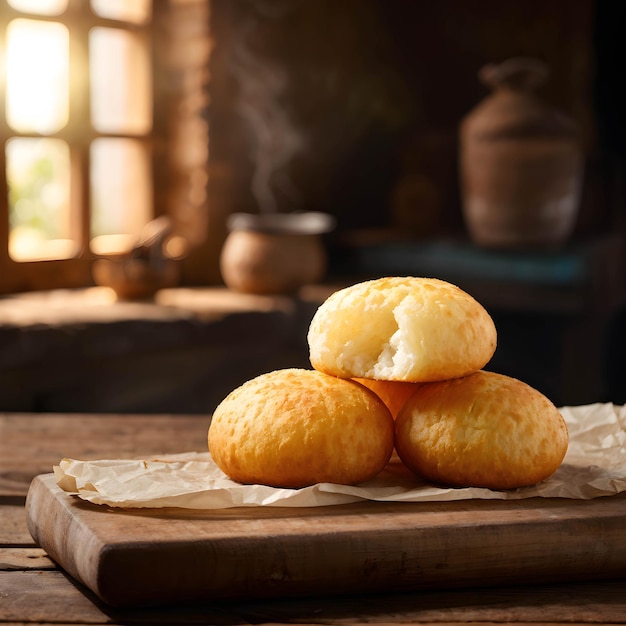 Photo traditional cheese bread a delicacy of brazilian cuisine