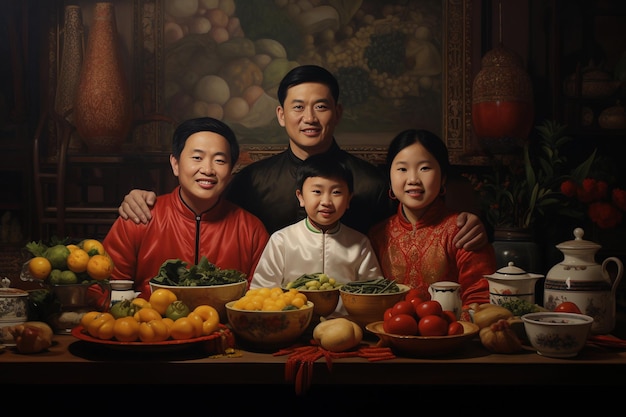 Traditional Chinese family a closeknit unit bound by love respect and shared heritage