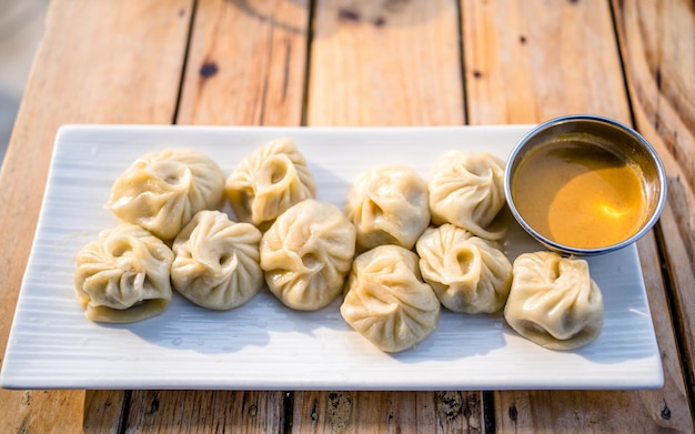 traditional Chinese steam handmade food Dumplings Momos