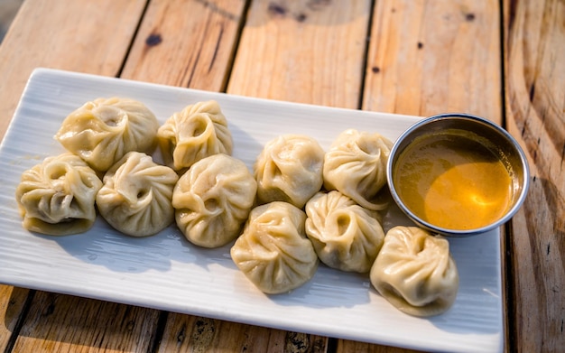 traditional Chinese steam handmade food Dumplings Momos