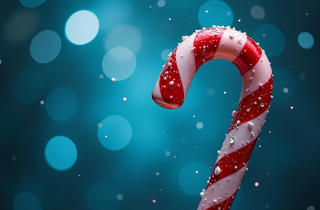 Photo traditional christmas cane red and white lollipop isolated on white background