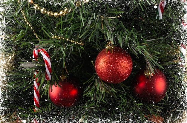 Traditional Christmas decoration Christmas tree with decorations