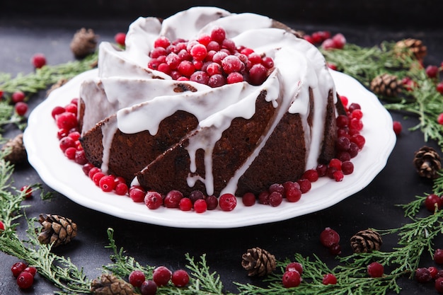 Traditional Christmas Fruit Cake pudding