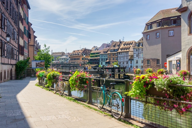 Traditional colorful houses in Strasbourg at France